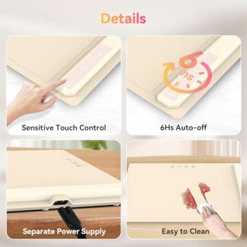 PRAGATISM Electric Warming Tray – Adjustable Fast Heating