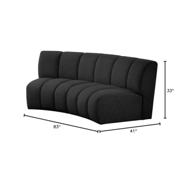Stylish Meridian Infinity Modern Sectional 2PC