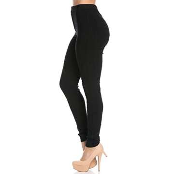 Super High Waisted Stretchy Skinny Jeans Black