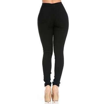 Super High Waisted Stretchy Skinny Jeans Black