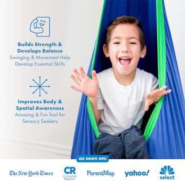 Harkla Sensory Swing - Indoor Pod Swing for Kids - Calming, Durable, Easy to Install