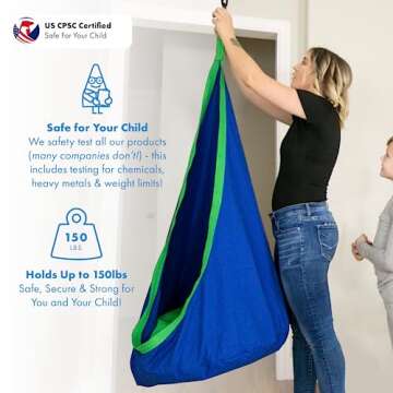 Harkla Sensory Swing for Kids - Soft Indoor Relaxation Pod