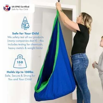 Harkla Sensory Swing for Kids - Soft Indoor Relaxation Pod
