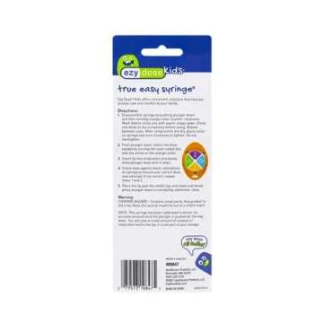EZY DOSE Kids Baby Oral Syringe & Dispenser, True Easy Design for Liquid Medicine, Easy to Control, 10 mL/2 TSP Color Coded, BPA Free, Pack of 3