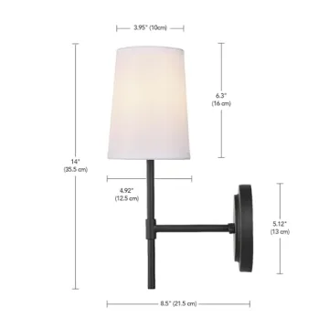 Affordable Globe Electric Wall Sconce with Fabric Shade
