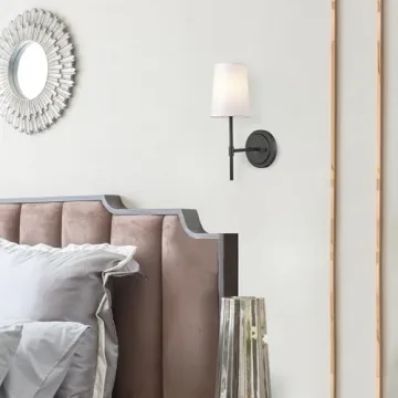 Affordable Globe Electric Wall Sconce with Fabric Shade