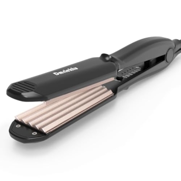 Dmriektu Hair Crimper: Ceramic Plates, Auto Shut-Off, Dual Voltage