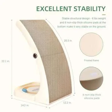 Eco-Friendly Open Cat Scratcher with Stylish Turntable Design