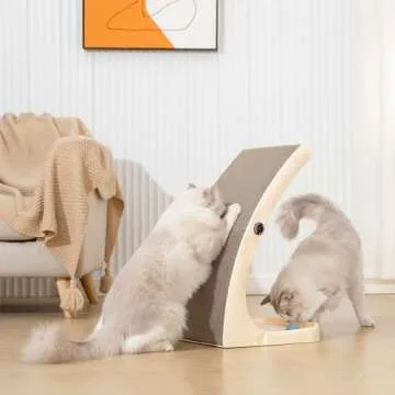 Eco-Friendly Open Cat Scratcher with Stylish Turntable Design