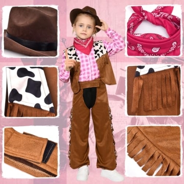 Tacobear Cowgirl Costume for Girls - Fun Dress Up Set