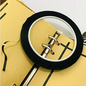 GoProver 6 Pack 3mm 1/8 inch Lightning Width Graphic Tape Whiteboard Tape Self Adhesive Chart Line Tape Grid Marking Tapes Gridding Tape Art Artist Tape, 108 Feet Feet Long per Roll