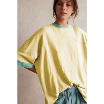 Songling Casual Loose Fit Cotton Tee for Women