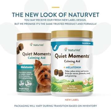 NaturVet Quiet Moments Calming Aid Dog Supplement, Helps Promote Relaxation, Reduce Stress, Storm An...