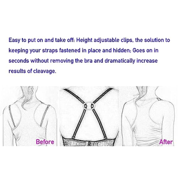 Tamlien Bra Strap Clips for Comfort & Style - 8 Pack