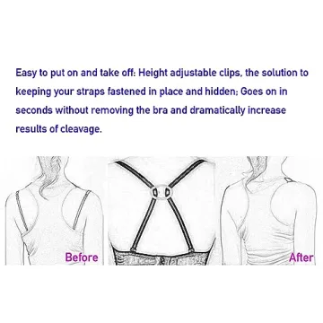 Tamlien Bra Strap Clips for Comfort & Style - 8 Pack