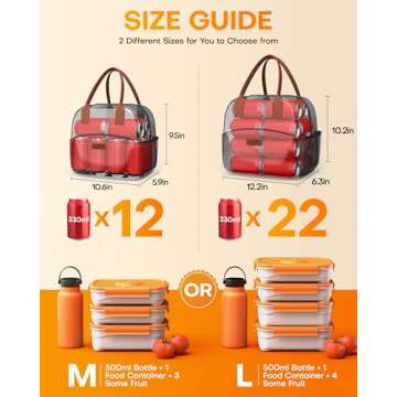 HOTOR Insulated Lunch Bag - Large, Durable, and Stylish