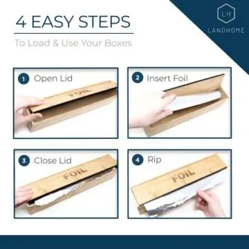 LandHome Bamboo Wrap Dispenser - Eco-Friendly Kitchen Storage