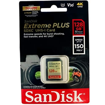 SanDisk Extreme Plus 128GB SDXC Card - Ultimate Performance