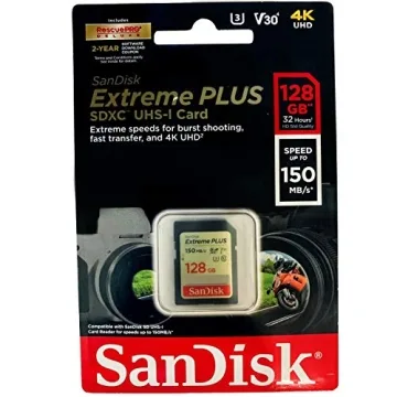SanDisk Extreme Plus 128GB SDXC Card - Ultimate Performance
