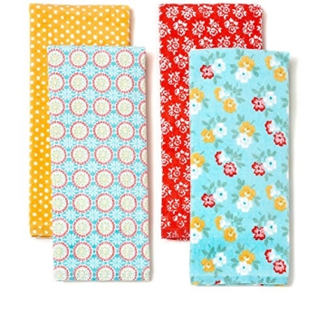 Pioneer Woman Floral Kitchen Towels Set of 4 for Stylish Kitchens
