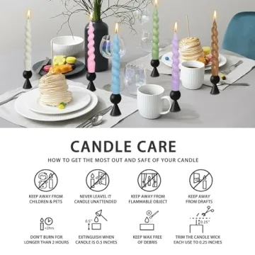 Spiral Taper Candles for Elegant Home Decor and Events