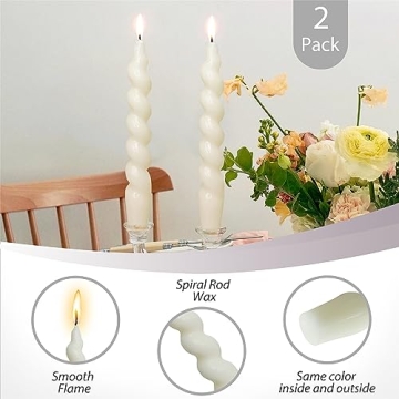 Spiral Taper Candles for Elegant Home Decor and Events