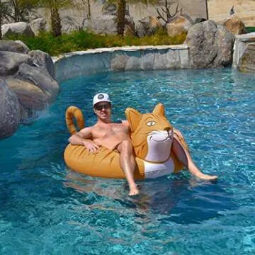 GoFloats Meowzers the Cat Party Tube Inflatable Raft, Float in Style (for Adults and Kids)