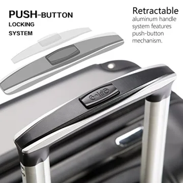 Coolife Expandable 3 Piece Luggage Set Perfect for Travel