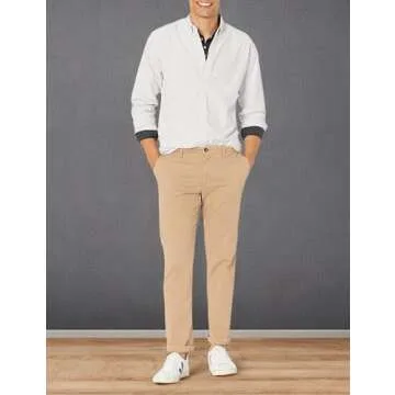 Amazon Essentials Men's Long-Sleeve Regular-Fit Stretch Oxford Shirt (Available in Big & Tall), Light Grey White Vertical Stripe, 4X-Large Big