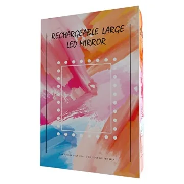 FUNTOUCH Oversized Lighted Makeup Mirror with 10X Magnification