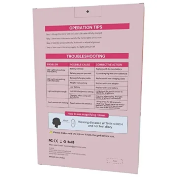 FUNTOUCH Oversized Lighted Makeup Mirror with 10X Magnification