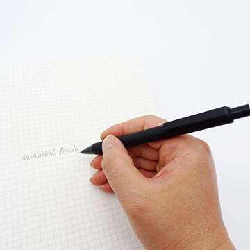 COLNK Mechanical Pencil Set for Office School Supplies,0.5mm Drawing Pencils for Students Kids, Black Barrel, Counts 10