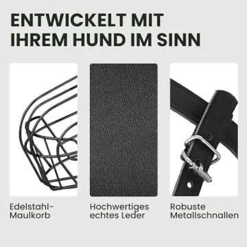 Adjustable Durable Dog Muzzle for Medium Large Breeds