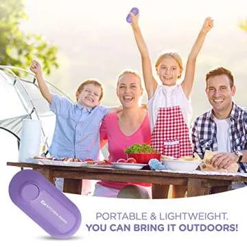 Kitchen Mama Mini Electric Can Opener: Open Cans with A Simple Push of Button - Ultra-Compact, Mini-Sized Space Saver, Portable, Smooth Edge, Food-Safe, Battery Operated (Purple)
