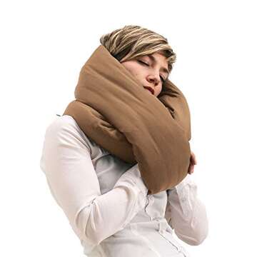 Huzi Infinity Pillow - Travel Neck Pillow - Versatile Soft 360 Support Scarf - Machine Washable - Ho...