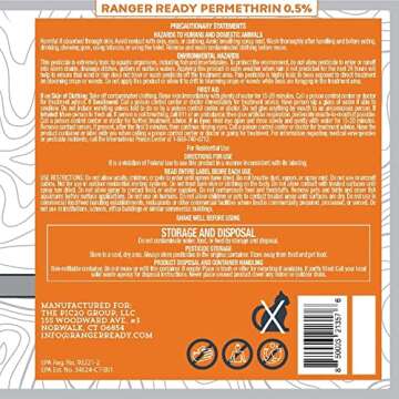 Ranger Ready Repellents P2Pak Permethrin + Picaridin Tick & Insect Repellent, Scent Zero, 8 Fl Oz. (Pack of 2)