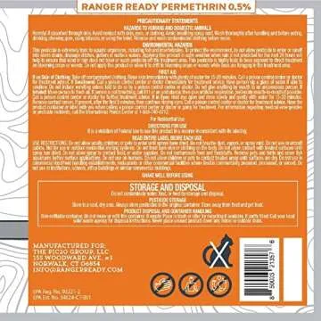 Ranger Ready Repellents P2Pak Permethrin + Picaridin Tick & Insect Repellent, Scent Zero, 8 Fl Oz. (Pack of 2)