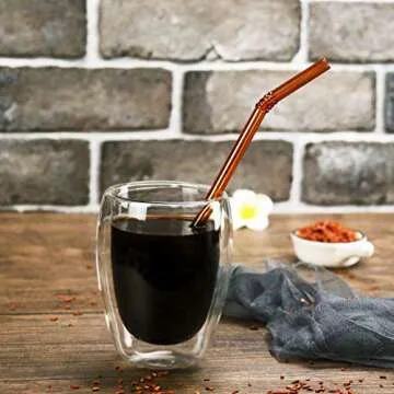 Colored Reusable Glass Straws - Eco Friendly & BPA Free