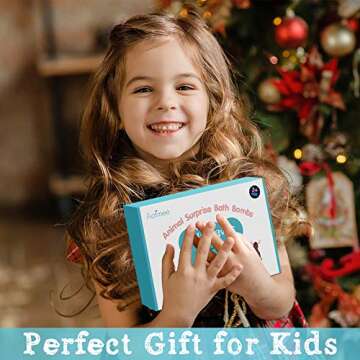 Aofmee Bath Bombs for Kids, Handmade Natural Bath Bombs with Surprise Inside, Shea Cocoa Butter Mois...