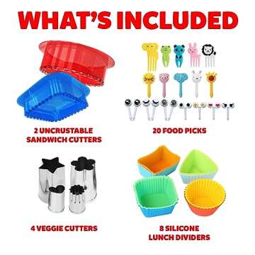 Funeta Bento Box Sandwich Tools for Kids' Healthy Lunches