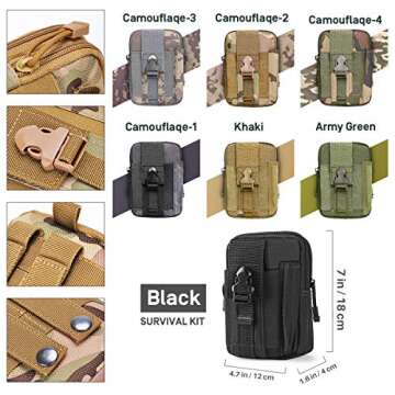 ETROL 22-in-1 Emergency Survival Kit & First Aid Kit, Upgraded Portable Tactical Molle Pouch for Camping, Earthquake, Boat, Hiking, Backpacking - Fire Starter, Tourniquet, Compass, Flashlight and More