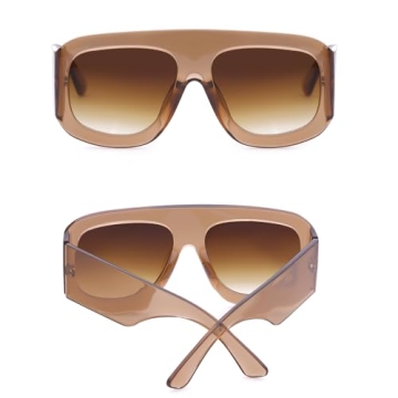 Stylish Haqptul Oversized Square Aviator Sunglasses for Everyone