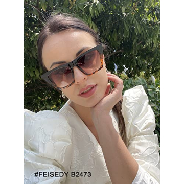 FEISEDY Vintage Cat Eye Sunglasses – Chic and Stylish