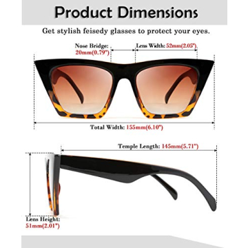 FEISEDY Vintage Cat Eye Sunglasses – Chic and Stylish