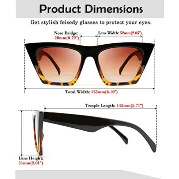 FEISEDY Vintage Cat Eye Sunglasses – Chic and Stylish