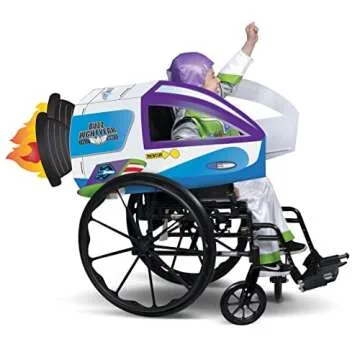Disguise Buzz Lightyear Adaptive Wheelchair Cover for Kids, Official Toy Story Rolling Costume for W...