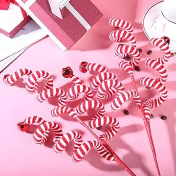 Stylish Red Berry Picks for Christmas Decor - Set of 4