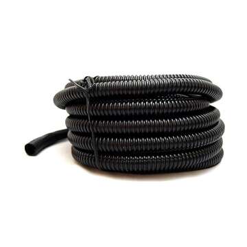 Durable 20 FT Black Split Loom Tubing for Wires