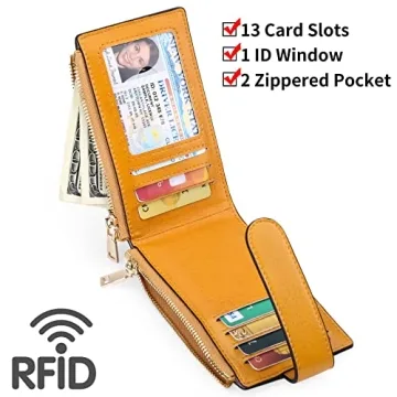 AirTag Bifold Wallet: Women's Genuine Leather Holder