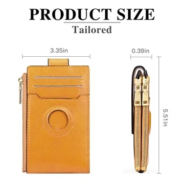 AirTag Bifold Wallet: Women's Genuine Leather Holder